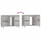 Bathroom Cabinet Grey Sonoma 80x33x60 cm Engineered Wood 831650