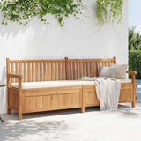 Garden Storage Bench Brown 228 x 60 x 90 cm Solid teak wood 42001962