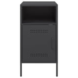 Bedside Cabinet Black 36x39x68 cm Steel 843066
