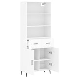 Highboard White 69.5x34x180 cm Engineered Wood 3200529