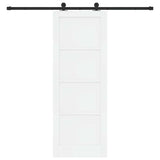 Sliding Door ORKDAL White 78 x 211 cm Solid Pine Wood 3333473