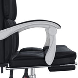 Reclining Office Chair Black Faux Leather 349799