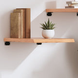 Wall Shelf Light Brown 40x60x cm Treated Solid Wood Oak 363636