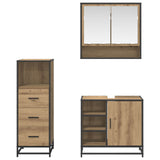 Bathroom Furniture Set 3 pcs Artisan Oak Engineered Wood 3402370