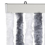 Insect Curtain Grey and White 118x220 cm Chenille 315125
