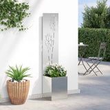 Garden Privacy Screen Silver 32 x 150 cm Galvanised steel 876369