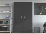 Storage Cabinet Black 90 x 40 x 200 cm Steel 3406172