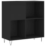 Record Cabinet Black Engineered wood, Iron 84.5x38x89 cm 831773
