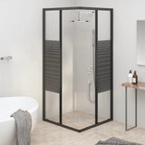 Stripe Shower Cabin ESG 80x80x180 cm Black 151849