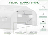 Walk-In Polytunnel Greenhouse Warm House Garden Tunnel Shelter Plant Shed with Door and Windows, T3398P318739