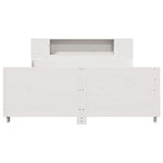 ZNTS Bed Frame without Mattress White 140x200 cm Solid Wood Pine 3323768
