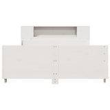 ZNTS Bed Frame without Mattress White 140x200 cm Solid Wood Pine 3323768