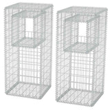 Gabion Basket Posts/Planters 2 pcs Steel 50x50x120 cm 142544