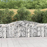 Arched Gabion Baskets 9 pcs 400x30x100/120 cm Galvanised Iron 3146873