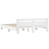 Bed Frame with LED without Mattress White 200x200 cm 3207518