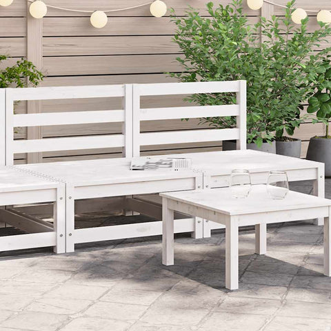 Garden Sofas Armless 2 pcs White 70x70x67 cm Solid Wood Pine 837922