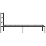 Metal Bed Frame without Mattress with Headboard Black 100x190cm 355359