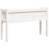 Garden Planter with Legs White 110x31x70 cm Solid Wood Pine 837566