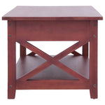 ZNTS Coffee Table Brown 100x55x46 cm Solid Mahogany Wood 283837