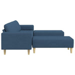 Sofa Set 3 pcs Blue Fabric 3335119
