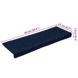 ZNTS Stair Mats Self-adhesive 30 pcs Navy 65x21x4 cm 3365701