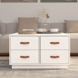 Coffee Table White 80x80x45 cm Solid Wood Pine 821518