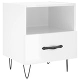 Bedside Cabinets 2 pcs High Gloss White 40x35x47.5 cm Engineered Wood 827425
