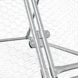 Rabbit Hutch Silver 200x105x91 cm Galvanised Steel 3281530