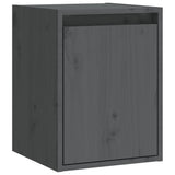 Wall Cabinets 2 pcs Grey 30x30x40 cm Solid Wood Pine 813480