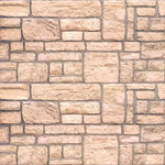 3D Wall Panels with Beige Brick Design 10 pcs EPS 147206