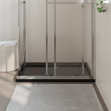 Rectangular ABS Shower Base Tray Black 80x100 cm 148912