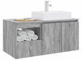 Bathroom Furniture Set 2 pcs Grey Sonoma Engineered Wood 3404060