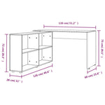 ZNTS Corner Desk High Gloss White Engineered Wood 342661