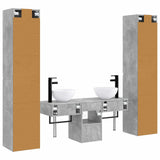 Bathroom Furniture Set 5 pcs Concrete Grey 33 x 34.5 x 160 cm 3406006