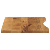 Desk Top with Curve 80x60x2.5 cm Solid Wood Rough Mango 370214