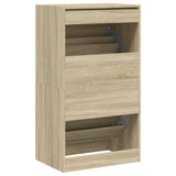 Shoe Cabinet with 2 Flip-Drawers Sonoma Oak 60x42x108 cm 3214387