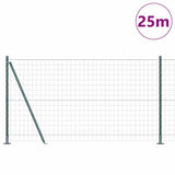 Welded Wire Fence with Concrete Base 25 x 1.2 m 3350888