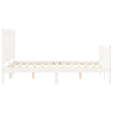 Bed Frame without Mattress White 140x190 cm Solid Wood Pine 3192407