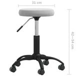 Office Swivel Chair Light Grey Velvet 333174