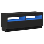 TV Cabinet with LED Lights Black 100x35x40 cm 804455