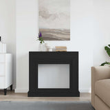 Fireplace Surround Black Oak 100x30x87.5 cm Engineered Wood 865981