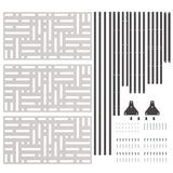Privacy Screen Grey 100 x 50 x 180 cm Steel 868553