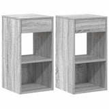 Bedside Cabinets with Drawer 2 pcs Grey Sonoma 35x34x66.5 cm 858724