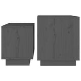 Nesting Coffee Tables 2 pcs Grey Solid Wood Pine 813527