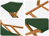 Deck Chair 4 pcs 3 Position Solid Eucalyptus Wood Green 3407801