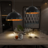 Ceiling Lamps 2 pcs Black and Gold Semi-spherical 50 cm E27 50877