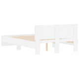 Bed Frame White Engineered Wood, Plywood Small Double Durable 3207511