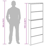 Shoe Cabinet 5-Layer Mirror White 63x17x169.5 cm 273938