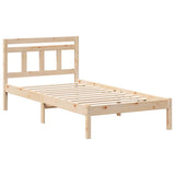Bed Frame Brown 90 x 190 cm Solid Pine Wood 872353