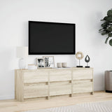 TV Cabinet with LED Sonoma Oak 140x34x50 cm Engineered Wood 3307921